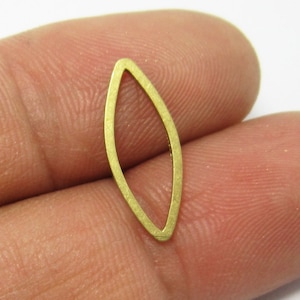 Brass Marquise Charms, Eye Charm For Jewelry Making, Earring Findings, 18.5x7.3x1mm, Jewelry making - R720