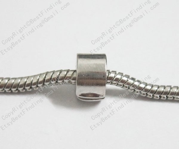 Stopper Beads Clip Lock Beads Silver Tone Metal Beads Etsy