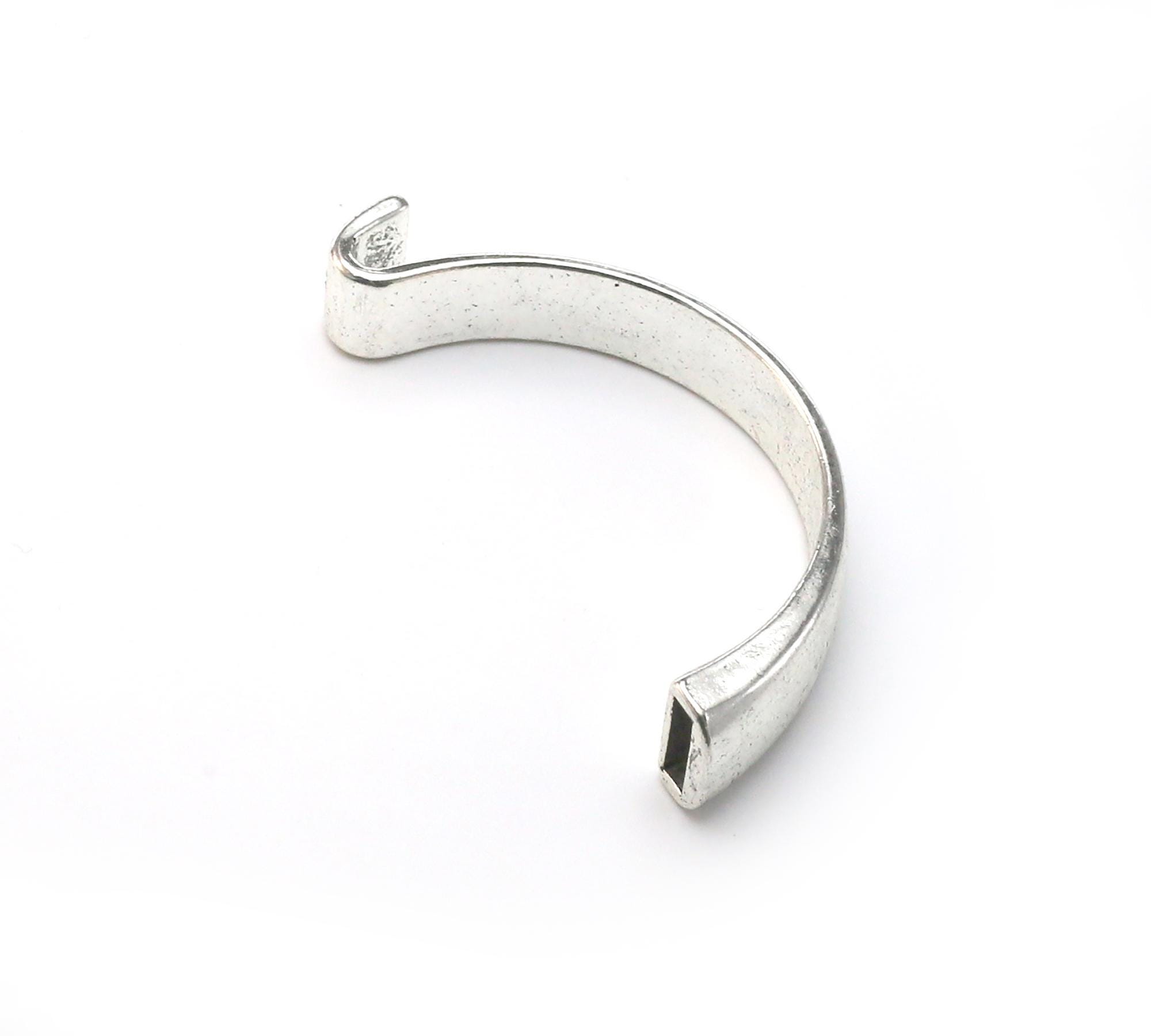 3pcs - Half Cuff Clasp, Leather Bracelet Making, 8mm