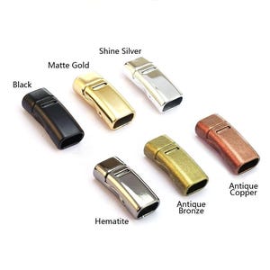 May include: Assortment of magnetic clasps in various finishes, including black, matte gold, shine silver, antique bronze, hematite, and antique copper.