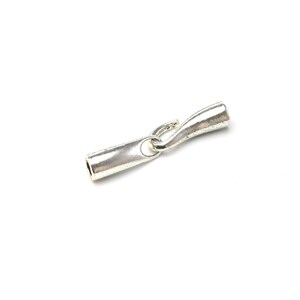 May include: Silver-toned metal clasp with a loop on one end and a barrel-shaped connector on the other end.