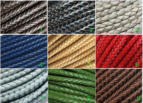 Natural Blue #4 5mm Natural Blue Round Leather Cord Premium Quality 5mm Round Leather Cord LCR5