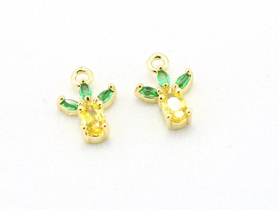 Amazon.com: Pineapple Dangle Charm, Fruit, Rhinestoned