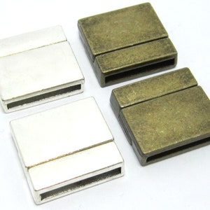 3pcs 20mm Leather Clasp, 20x2mm Leather clasps, leather bracelet making -FC85