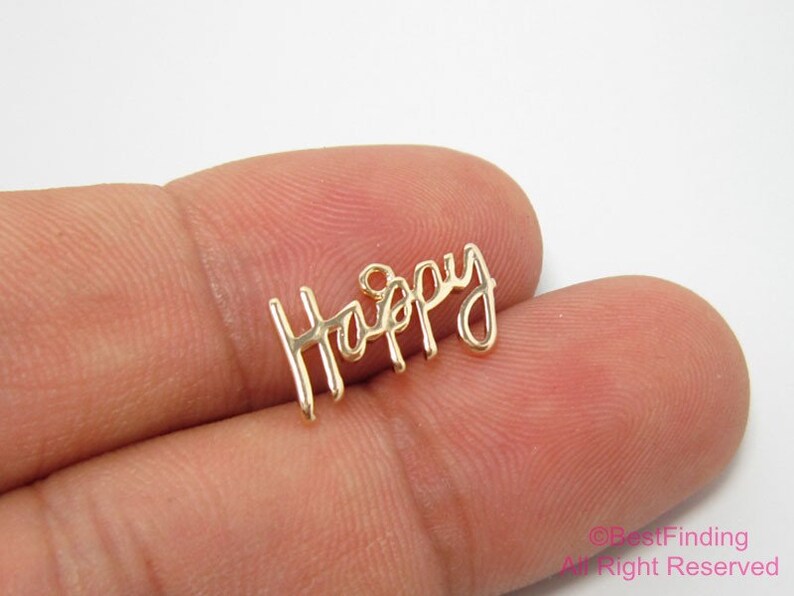 2pc Gold charms Real 18K Gold plated 16x8mm Brass earrings charm findings G017