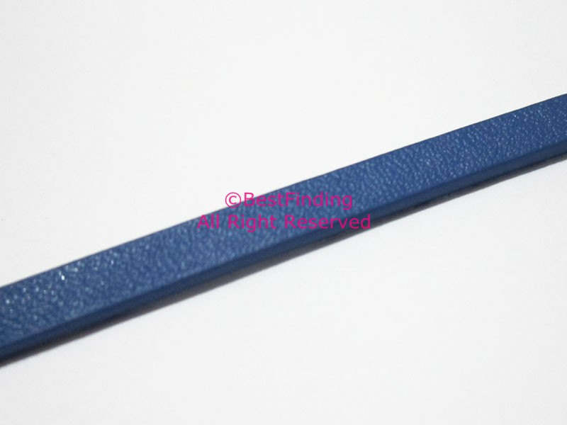 1meter 5x2mm Blue leather cord Pure color 5mm flat leather | Etsy