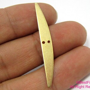 Encanto de hoja larga, conector de pendiente arqueado, encantos para hacer joyas, hallazgos de pendientes geométricos, 43,5x5,5 mm - R397