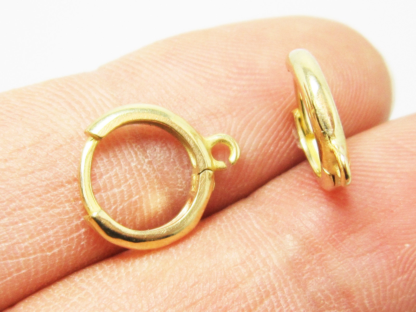 6pcs Brass leverback Earring clasps 14x12mm Round raw brass Etsy