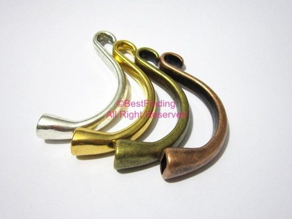 5Sets Half Cuff Jewelry Bracelet Findings Hook Clasps Fit 9*5mm Leather Cord 