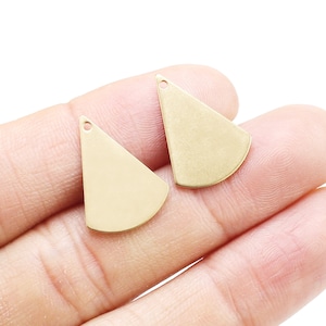 Teardrop Charms, Drop Charm For Jewelry Making, Blank Triangle Pendant, Earring Findings, 19.6x14.3mm - R2676