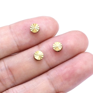 Textured Round Beads, Brass Spacer Beads, Cube Slider Beads, Bracelet Beading, Raw  Brass Beads, Jewelry Making, 5x2.5mm - R2654