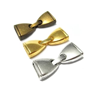 5pcs 10mm Leather clasp, Leather Bracelet Making, 10x3mm, Clip Clasps, Leather Connector, Jewelry Supplies - FH01