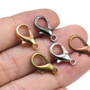 Lobster Clasps, Brass Claw Clasp, 16x8.3mm, Brass Trigger Clasp, Bracelet Clasp, Chain Connector, Necklace Pendant, Jewelry Making - RP189