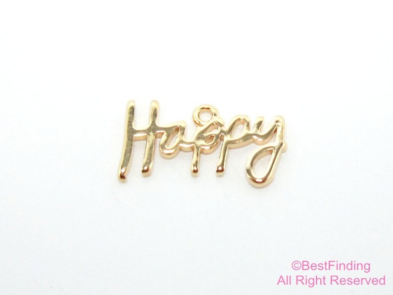 2pc Gold charms Real 18K Gold plated 16x8mm Brass earrings charm findings G017