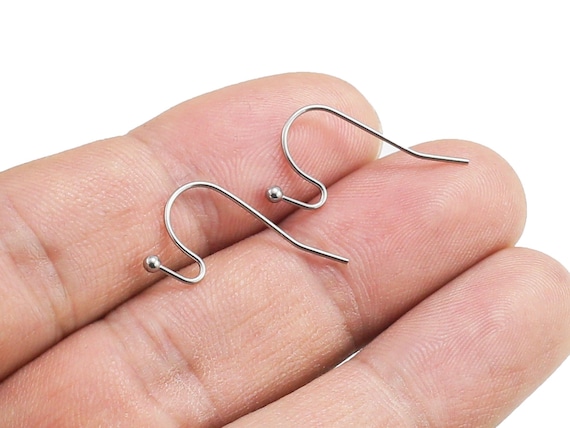Stainless Steel Earring Hooks, Earring Wires, 21x12mm, Ear Wires