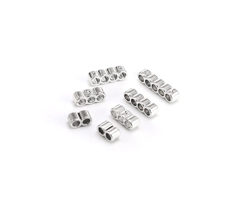 10pcs 3mm Leather Sliders, Round Leather Spacer Beads, Separate Beads, Bracelet Making, Jewelry Supplies -RS11