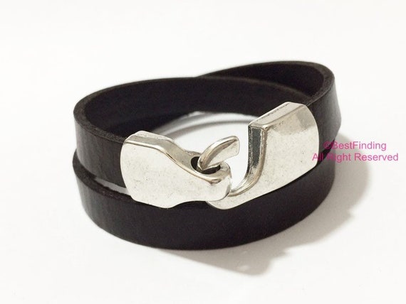 【2plan】24FW★ [LAN ARCHIVE] Hook Leather Bracelet 2PLAN