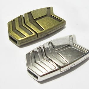 3pcs Leather clasps 10x2mm Arrow symbol leather clasp Fishbone style 10mm flat leather clasp FC13