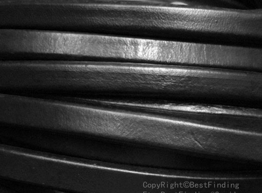 1meter Licorice Leather Genuine 10x6mm Black Licorice Leather Cord Mens