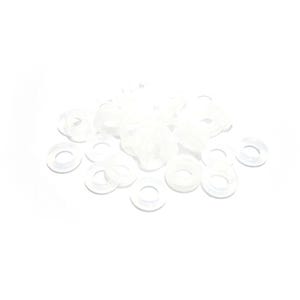30pcs 8mm Silicone o rings Semitransparent Round leather finx rings eco-friendly