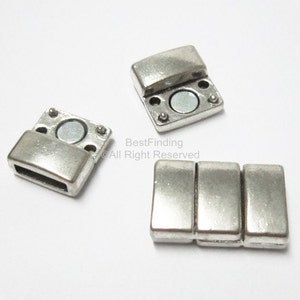 3pcs Leather clasps, 10mm Leather clasp, Bracelet connector, 10x2mm leather clasp, Jewelry making - FC10