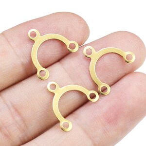 Arched Brass Connector, Earring Charms, Brass Door Connector, 16x14x0.4mm, Earring Findings, Jewelry making supplies - R2274