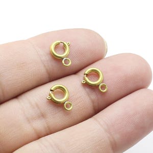 Brass Lobster Clasp, Raw Brass Trigger Clasps, Necklace Connector, 8x5mm, Parrot Clasp, Chain Connector, Jewelry Making - R200 R364