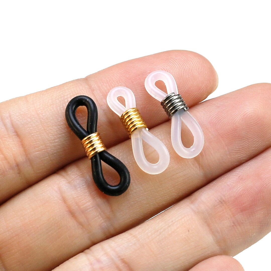 Eyeglass Holder Ends, Glasses Chain Ends, Spectacle Rubber Loops, 20mm