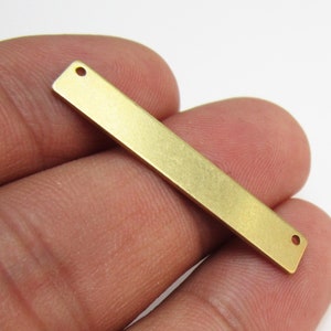 Brass Charms, Rectangle Bar Connector, Bar Necklace Findings, Link Chain Connector, 35x6mm, Brass Findings, DIY Jewelry Making - R1689