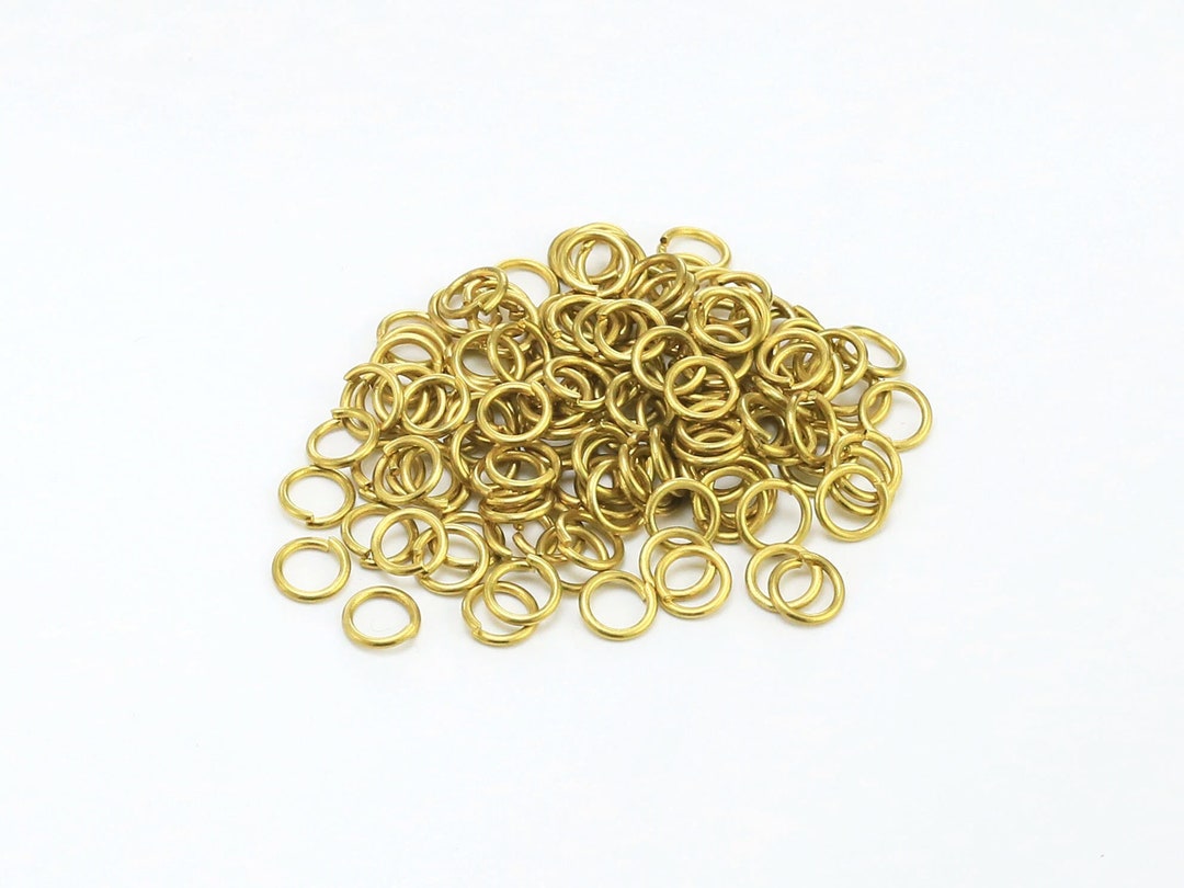 150pcs Brass Jump Rings, Round Jump Rings, 5x1mm 5x1.2mm 6x1mm 6x1.2mm