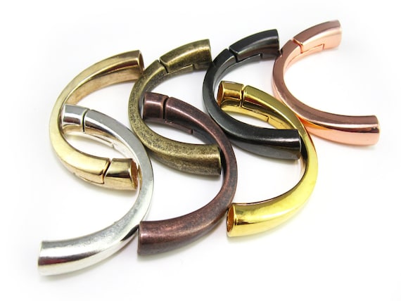 2pcs Leather Clasp Licorice Leather Clasp Half Cuff Clasps 10x6mm Leather Clasp Mens Leather Bracelet Making LC01 Etsy Canada