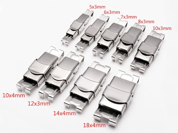 Bracelet De Montre Extensible En Acier Inoxydable Doré - Fermoir Angle B, Largeur 6 Mm, Neuf Sans étiquette