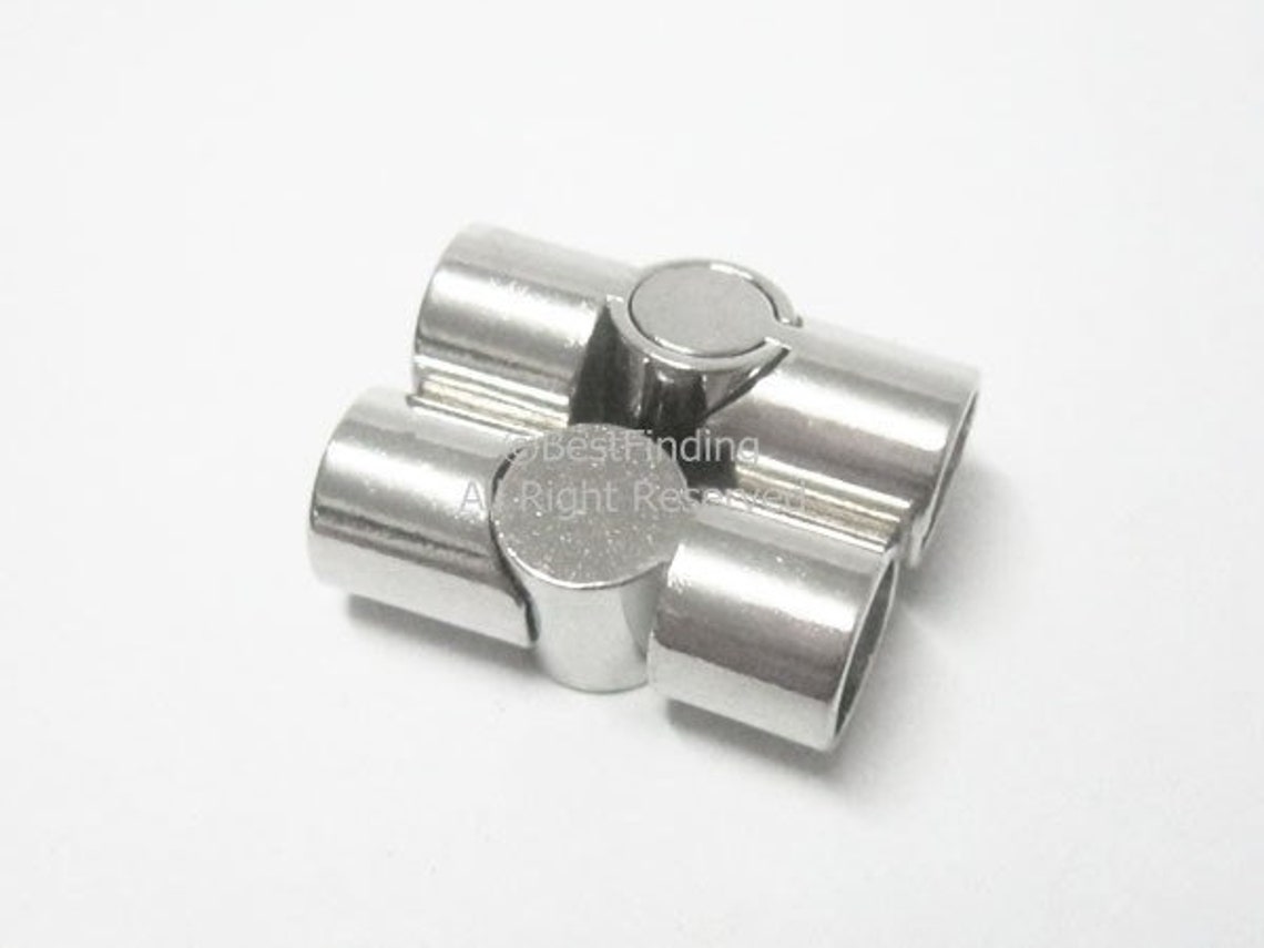10pcs 8mm clasp Slide lock 8mm silver tone leather Etsy