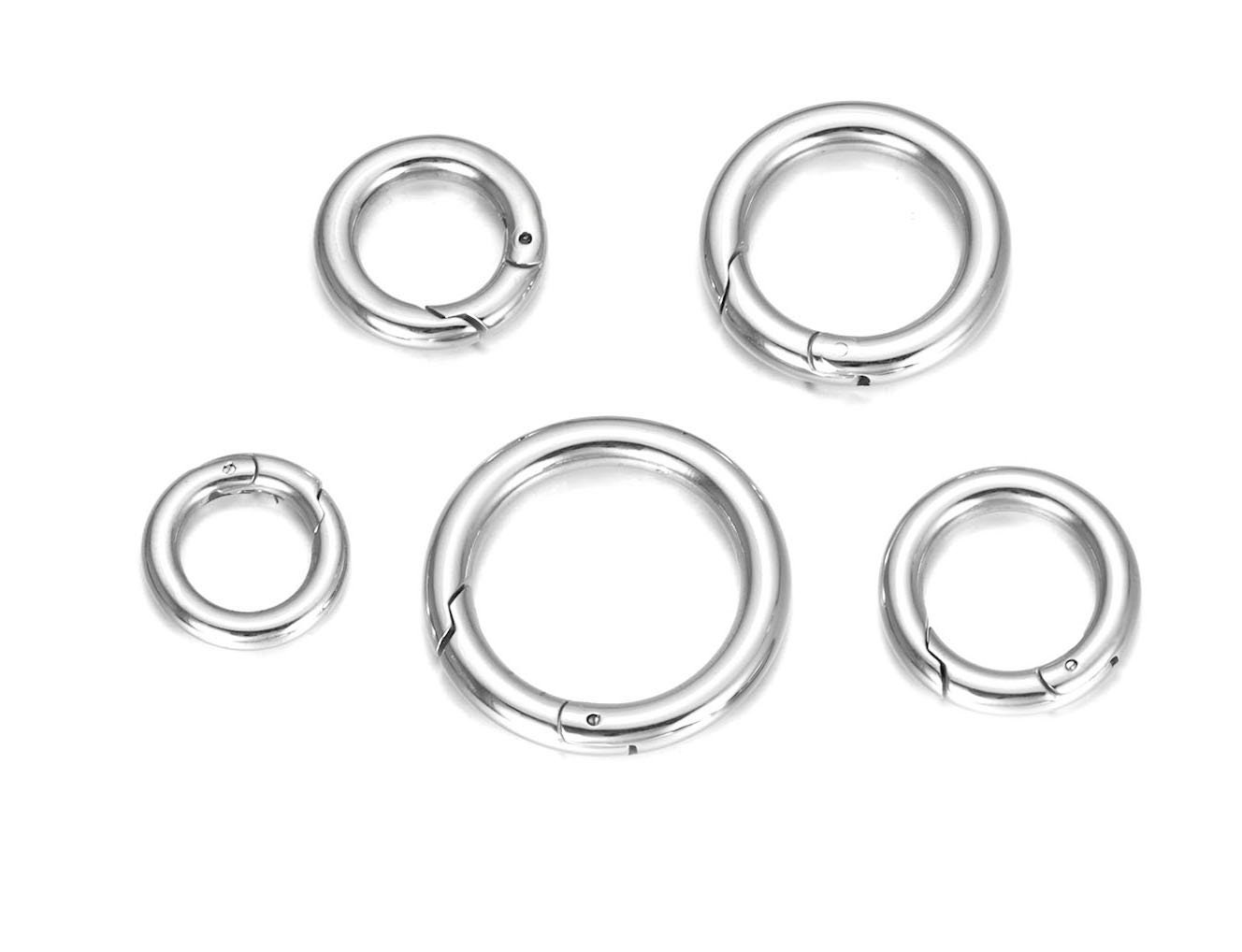 5 Stuks Metalen O Ring Lente Sluitingen for Diy Sieraden Te Openen Ronde Karabijnhaak Sleutelhanger Tas Clips Haak Hond Keten gespen Connector (Color