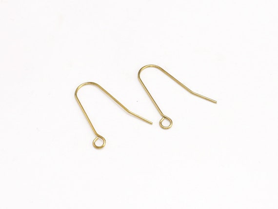 Long Earring Wires, Brass Earring Hooks, Earrings Making,  Jewelry Supplies R187