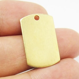 Rectangle Charm, Rounded Rectangle Name Tags, Necklace Pendant, Earring Findings, 25x15.5mm - R940