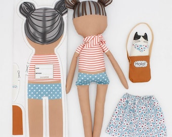 DIY Fabric Doll Sewing Kit: African-American Doll Making