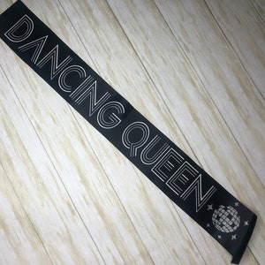 Bachelorette Party Disco Themed Sash / Dancing Queen/ Gift / Disco Ball / Mamma Mia / Last Disco / Birthday
