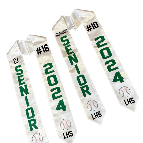 Graduation Senior Stoles / Graduation Gift / Senior Night / Sports / Honors / Customize / Sash / High School / College