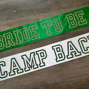 Lager Junggesellinnenparty Schärpe / Brautjungfer / Brautjungfer / Dekor / Geschenk / Brautparty / Grün / Camping