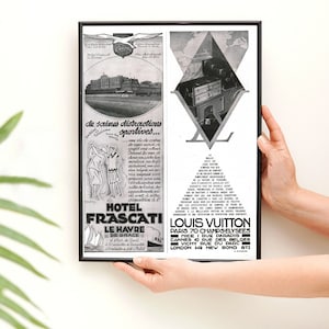 Louis Vuitton Vintage Poster Original Advertising Page Old 