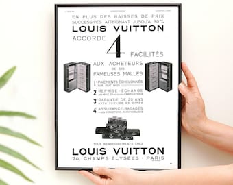 Louis Vuitton Original Vintage Poster 1933 French Magazine -  Israel