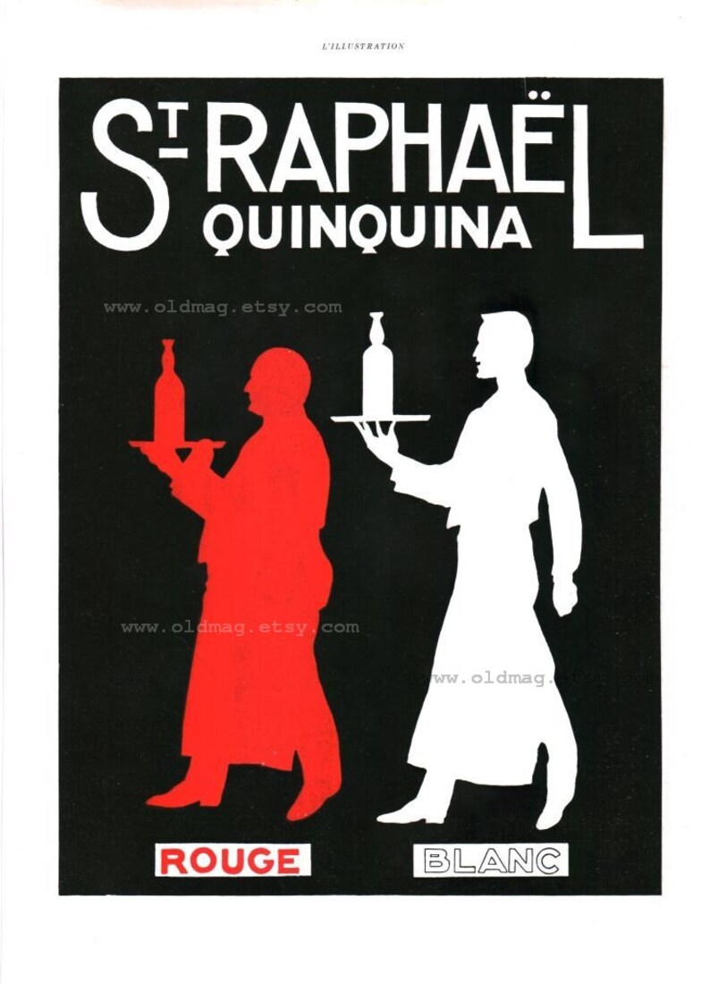 St. Raphael Aperitif Wine French Magazine Ad Vintage Etsy