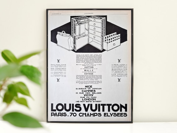 Louis Vuitton Bags and Suitcases Original Vintage Poster 1927 