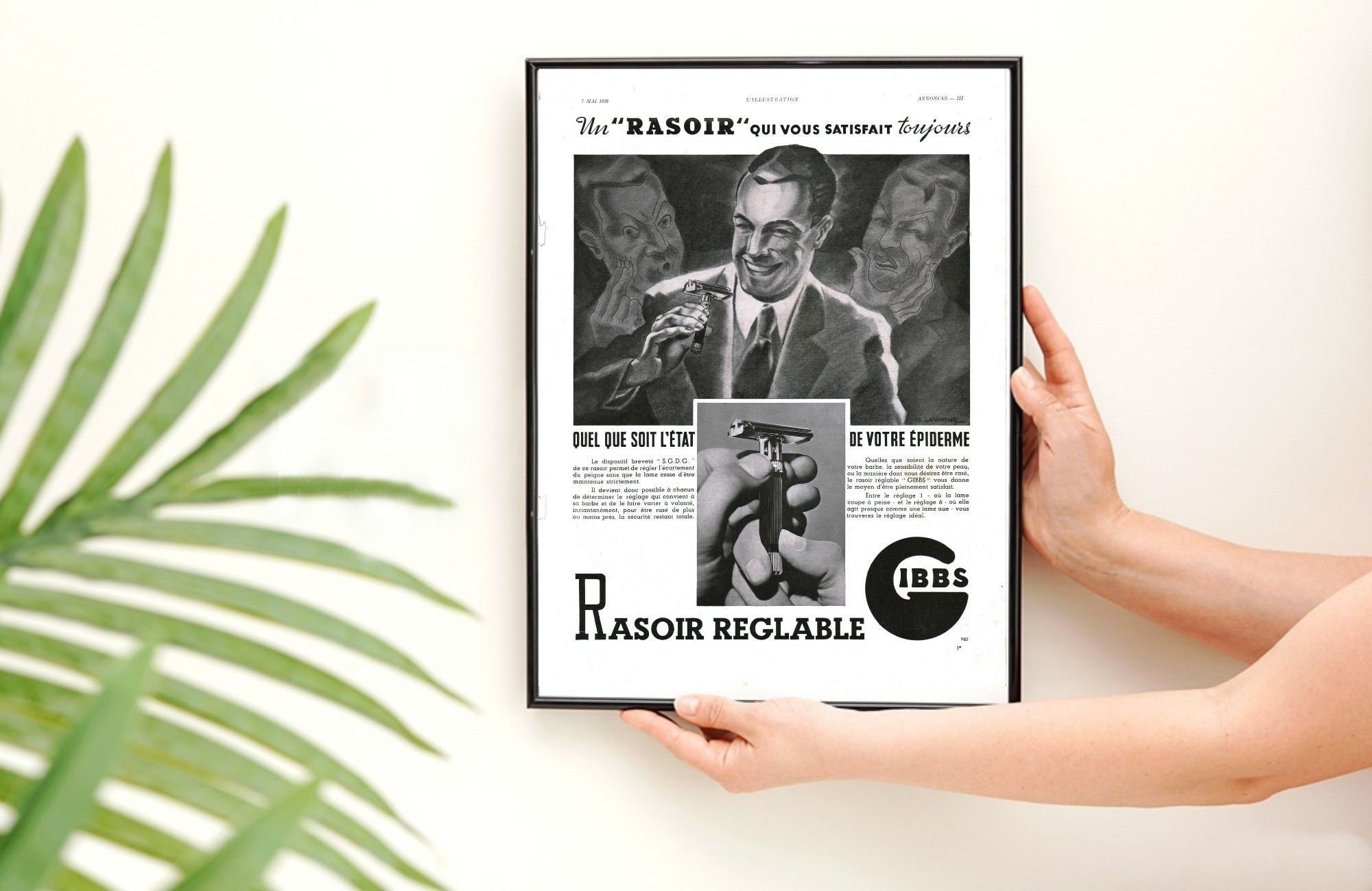 Gibbs Shaving Razor Vintage Poster Men Toiletry Advertising Etsy