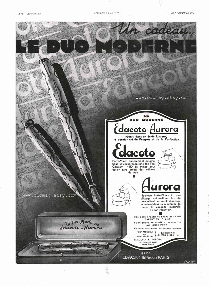 Stylo Plume Ancien Edacoto 90 Manifold – Plume En Or 18K – Longueur 13.5 Cm – À Restaurer