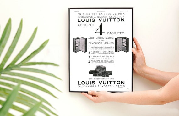 Buy Louis Vuitton Original Vintage Poster 1933 French Magazine Online in  India 