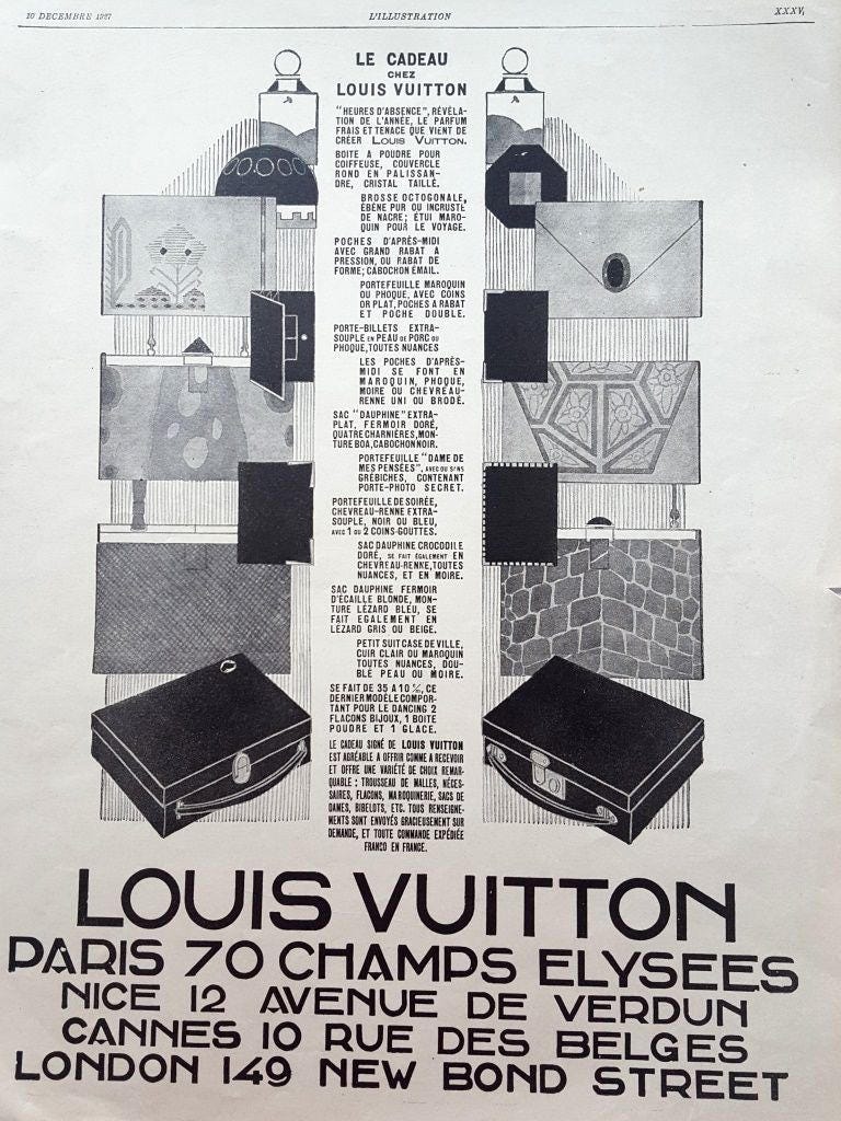 Louis Vuitton Poster Original Advertising Page Old Magazine