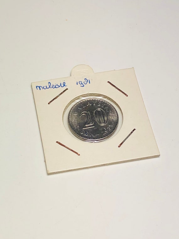 1 Malaysia Coin 20 Sen Coin Malaysia Ringgit Old Currency Old 