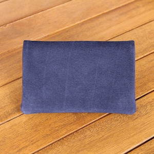 Tobacco pouch made of soft nubuck leather in royal blue, tobacco case, rolling bag, tobacco pouch